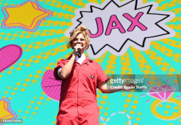 Jax performs onstage during the Daytime Stage at the 2022 iHeartRadio Music Festival held at AREA15 on September 24, 2022 in Las Vegas, Nevada.