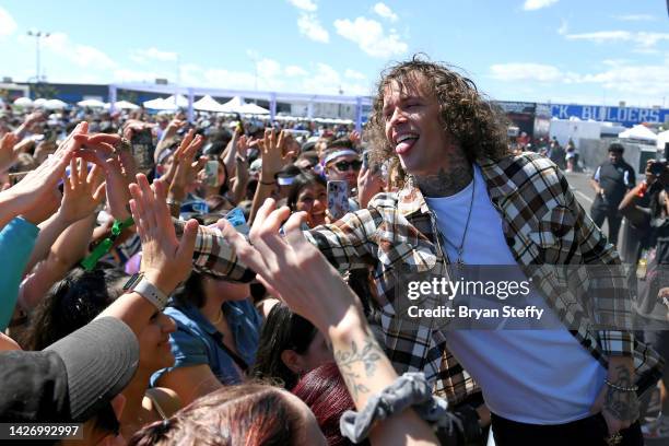 Trevor Dahl of Cheat Codes performs onstage during the Daytime Stage at the 2022 iHeartRadio Music Festival held at AREA15 on September 24, 2022 in...