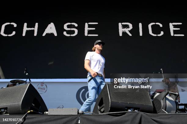Chase Rice performs onstage during the Daytime Stage at the 2022 iHeartRadio Music Festival held at AREA15 on September 24, 2022 in Las Vegas, Nevada.