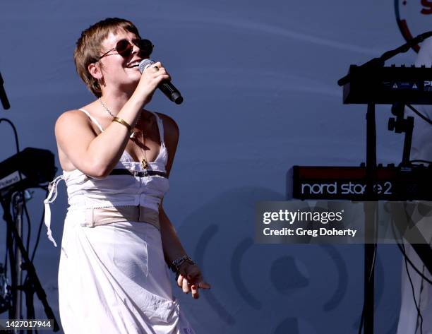 Maggie Rogers performs onstage during the Daytime Stage at the 2022 iHeartRadio Music Festival held at AREA15 on September 24, 2022 in Las Vegas,...