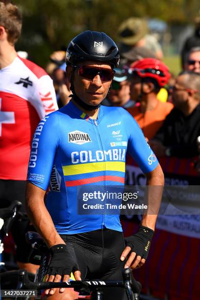 Nairo Quintana of Colombia prior to the 95th UCI Road World Championships 2022, Men Elite Road Race a 266,9km race from Helensburgh to Wollongong /...