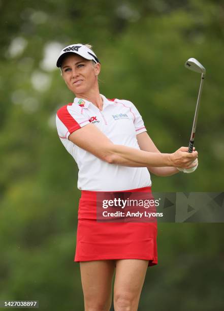 Ryann O'Toole hits her tee shot on the third hole during the second round of the Walmart NW Arkansas Championship Presented by P&G at Pinnacle...