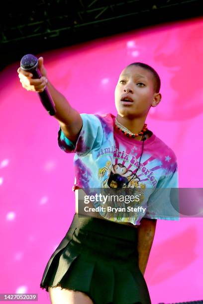 Willow performs onstage during the Daytime Stage at the 2022 iHeartRadio Music Festival held at AREA15 on September 24, 2022 in Las Vegas, Nevada.