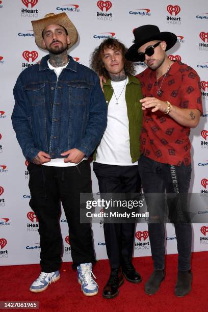 Trevor Dahl, Matthew Russell of Cheat Codes arrive at the 2022 iHeartRadio Music Festival at T-Mobile Arena on September 24, 2022 in Las Vegas,...