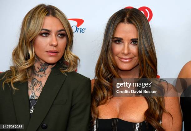 Morgan Wade and Kyle Richards arrive at the 2022 iHeartRadio Music Festival at T-Mobile Arena on September 24, 2022 in Las Vegas, Nevada.