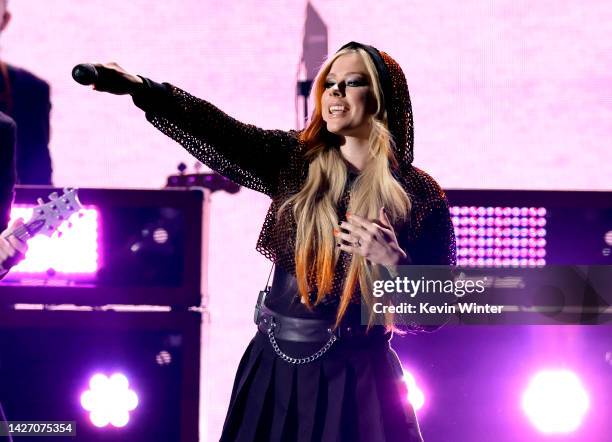 Avril Lavigne performs onstage during the 2022 iHeartRadio Music Festival at T-Mobile Arena on September 24, 2022 in Las Vegas, Nevada.