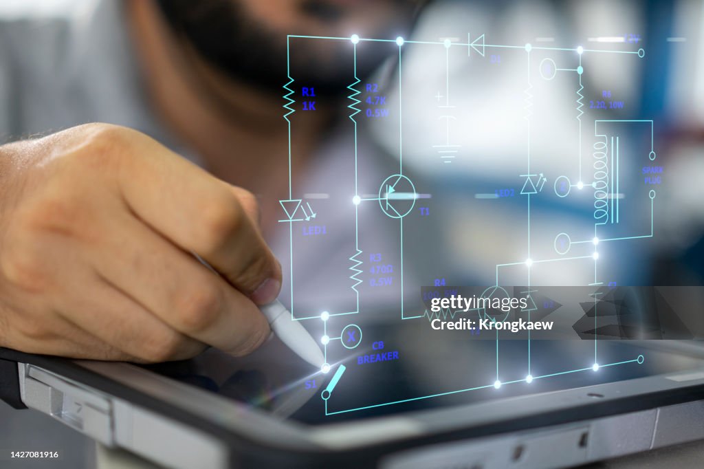 Working In System Write A Working Diagram Of The Electrical System High-Res Stock Photo ...