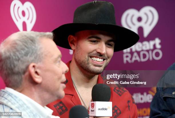 Elvis Duran and Matthew Russell of Cheat Codes attend the 2022 iHeartRadio Music Festival at T-Mobile Arena on September 24, 2022 in Las Vegas,...