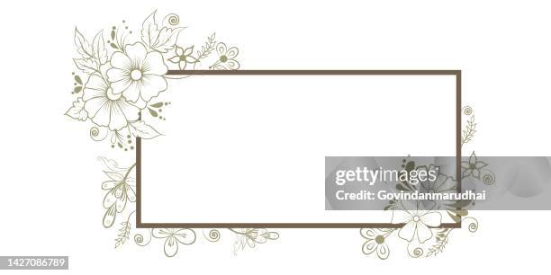 ilustraciones, imágenes clip art, dibujos animados e iconos de stock de fondo de tarjeta de invitación de boda con flor de arte de línea dorada y hojas botánicas, formas orgánicas. diseño vectorial de fondo de arte abstracto para boda y plantilla de portada vip - wedding menu