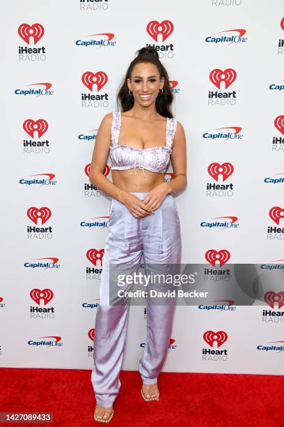Genevieve Parisi arrives at the 2022 iHeartRadio Music Festival at T-Mobile Arena on September 24, 2022 in Las Vegas, Nevada.
