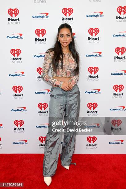 Victoria Fuller arrives at the 2022 iHeartRadio Music Festival at T-Mobile Arena on September 24, 2022 in Las Vegas, Nevada.