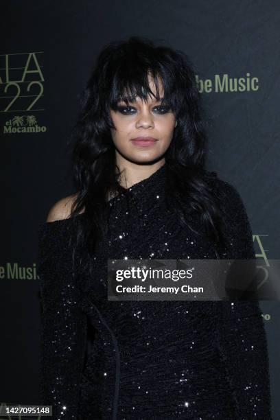 Fefe Dobson attends the 2022 Canadian Songwriters Hall Of Fame Gala at Massey Hall on September 24, 2022 in Toronto, Ontario.