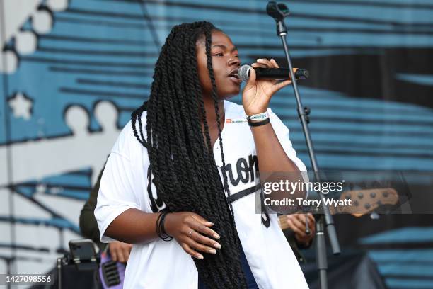 Lori Rayne performs onstage in the Black Opry Revue during day one of the 2022 Pilgrimage Music & Cultural Festival on September 24, 2022 in...