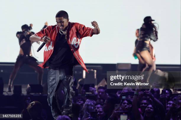 King Combs performs onstage during the 2022 iHeartRadio Music Festival at T-Mobile Arena on September 24, 2022 in Las Vegas, Nevada.