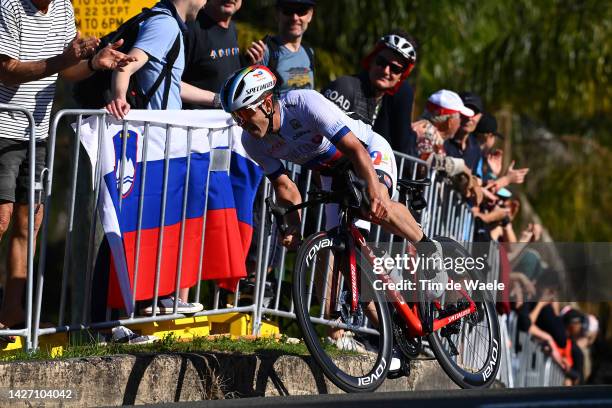 Juraj Sagan of Slovakia competes during the 95th UCI Road World Championships 2022, Men Elite Road Race a 266,9km race from Helensburgh to Wollongong...
