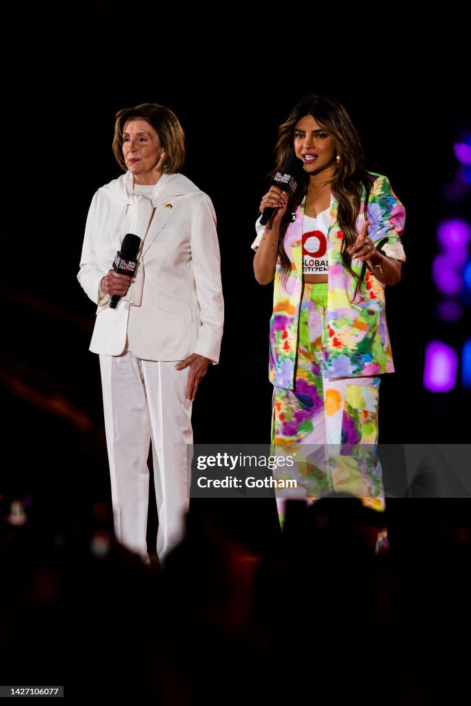 Nancy Pelosi and Priyanka Chopra attend the 2022 Global Citizen... News  Photo - Getty Images