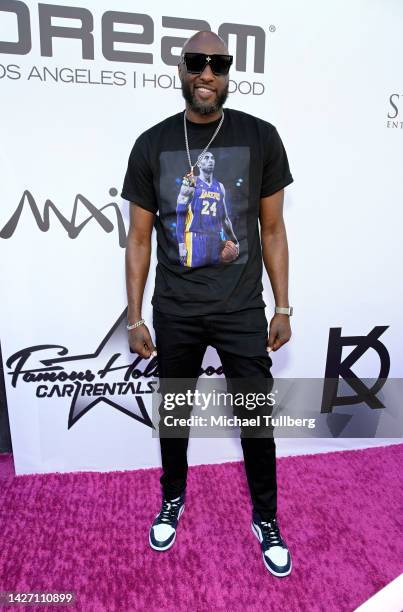 Former NBA player Lamar Odom attends the Couture Fighting Cancer 2nd annual fashion show benefiting cancer patients on September 24, 2022 in Los...