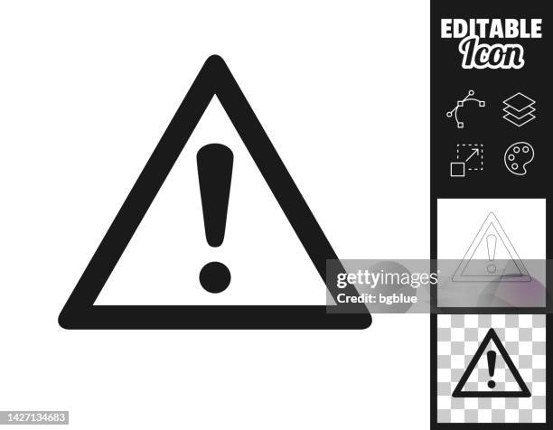 hazard warning attention. icon for design. easily editable - hazardous area sign stock illustrations