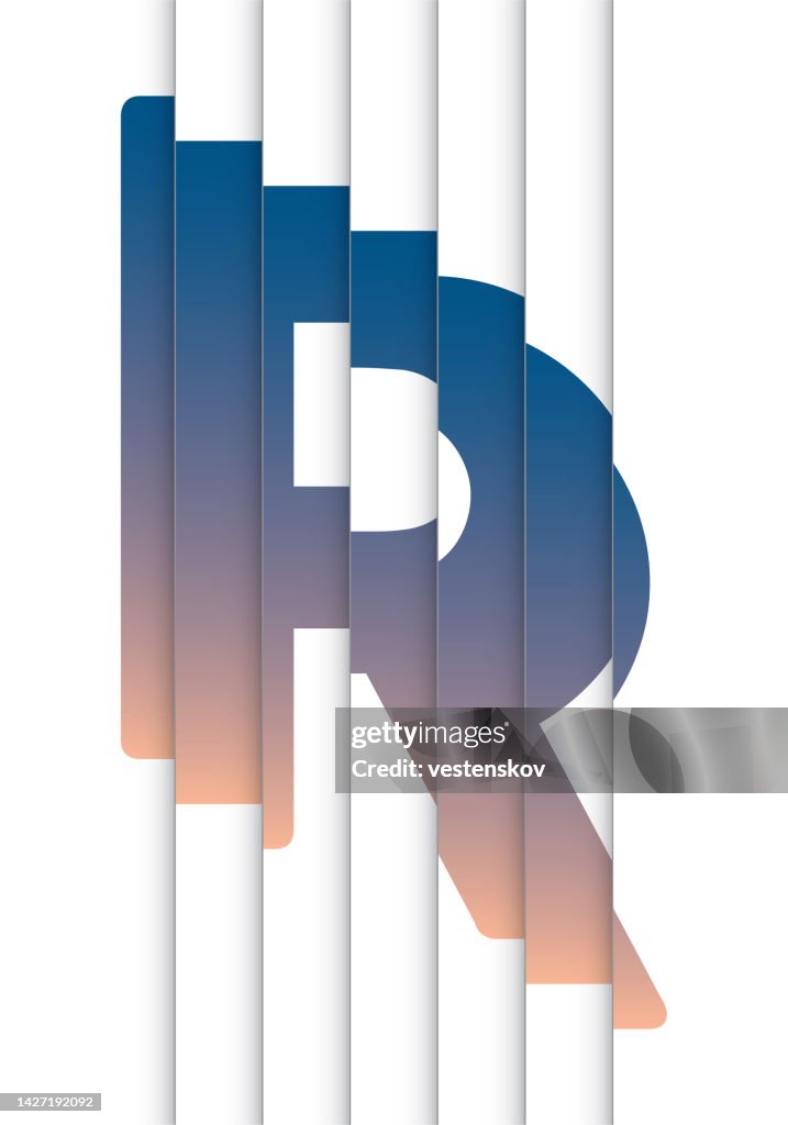 Contemporary Stylish Cut Slice Typography Vector Illustration High-Res ...