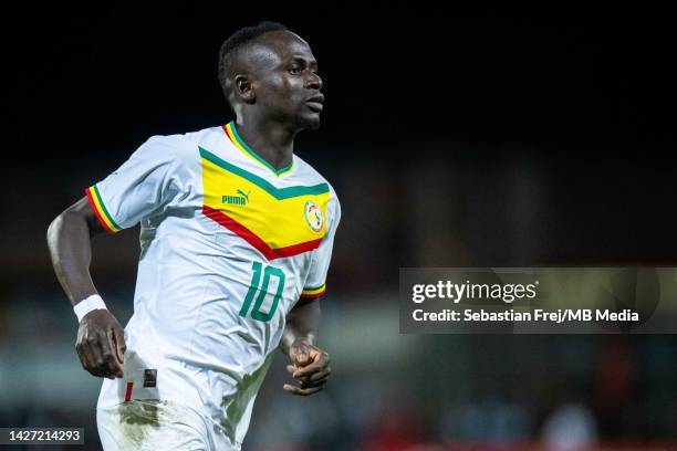 Sadio Mane of Senegal during the international friendly match between Senegal and Bolivia at Omnisports Stadium Source on September 24, 2022 in...