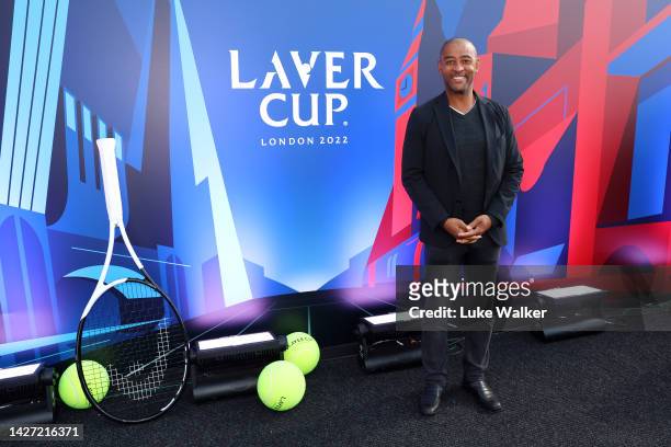 Former Australian Rugby Player, George Gregan poses for a photograph during Day Three of the Laver Cup at The O2 Arena on September 25, 2022 in...