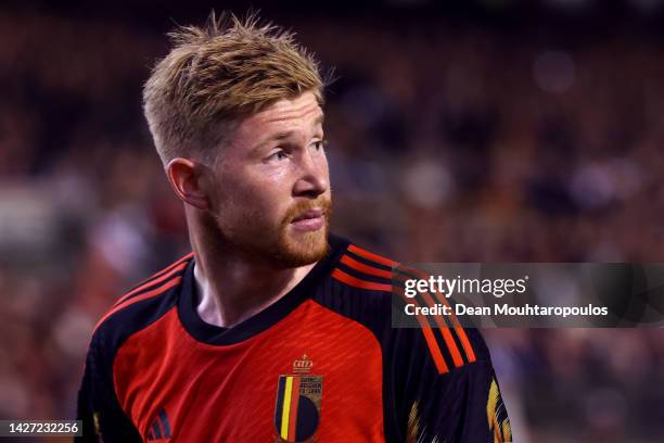 Kevin De Bruyne of Belgium in action during the UEFA Nations League League A Group 4 match between Belgium and Wales at King Baudouin Stadium on...