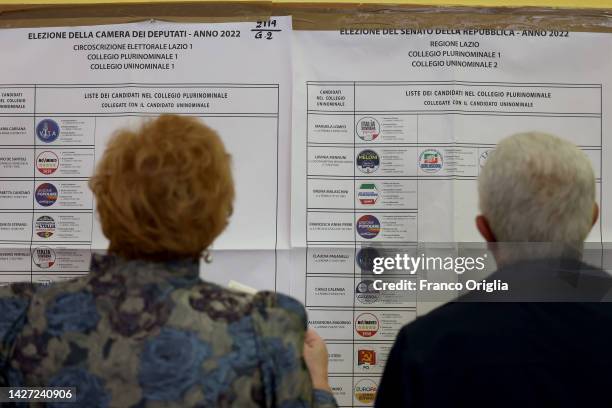 Italians Cast Their Vote For General Elections 2022, News Photo