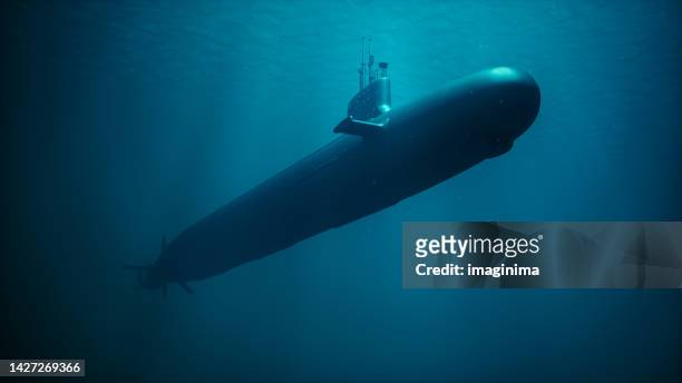 nuclear submarine - fundo do mar imagens e fotografias de stock