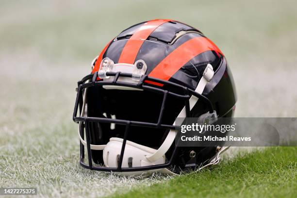 Detail of the Chicago Bears helmet pregame at Soldier Field on September 25, 2022 in Chicago, Illinois.