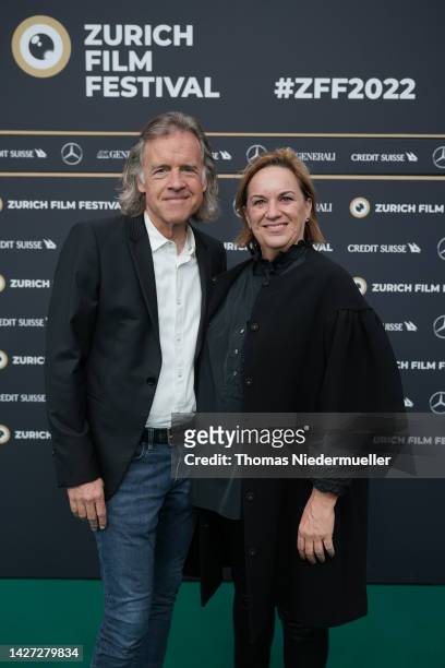 Producer William Pohlad and Kim Roth attend the "Dreamin Wild" photocall during the 18th Zurich Film Festival at Kino Corso on September 25, 2022 in...