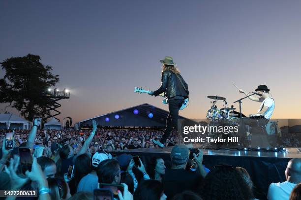 Wesley Schultz and Jeremiah Fraites of The Lumineers perform during the 2022 Sound on Sound Music Festival at Seaside Park on September 24, 2022 in...