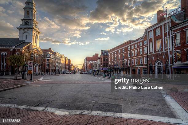 north church on congress street - new hampshire stock pictures, royalty-free photos & images