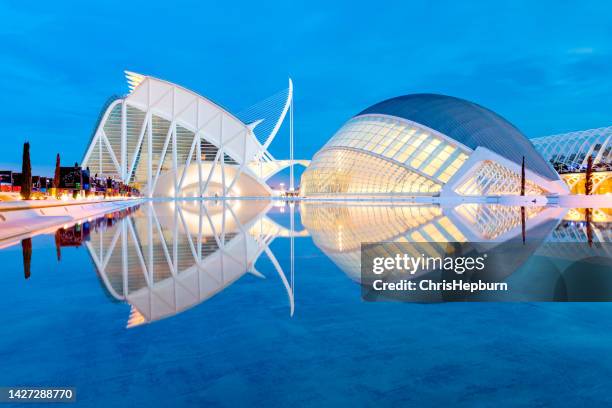 city of arts and sciences, valencia, spain, europe - valencia spain landmark stock pictures, royalty-free photos & images