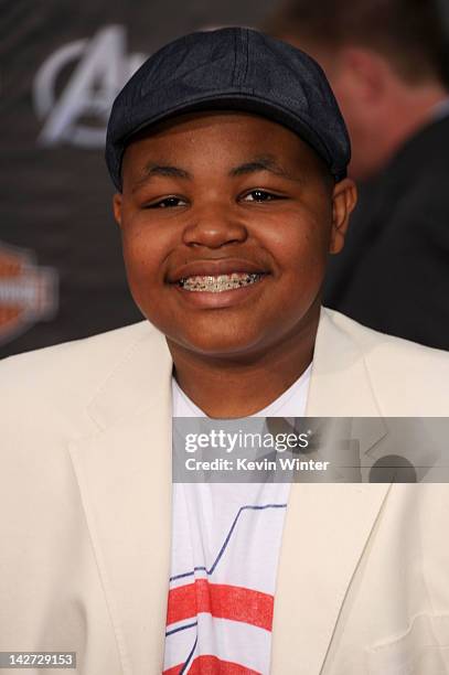 Actor Alex Jones arrives at the premiere of Marvel Studios' "The Avengers" at the El Capitan Theatre on April 11, 2012 in Hollywood, California.