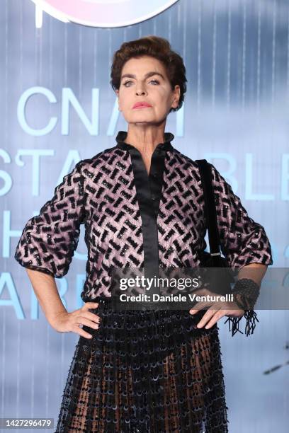 Antonia Dell'Atte attends the CNMI Sustainable Fashion Awards 2022 pink carpet during the Milan Fashion Week Womenswear Spring/Summer 2023 on...