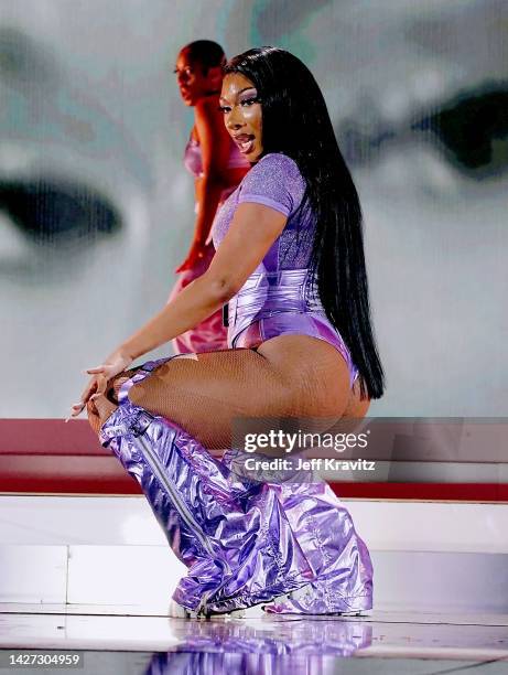 Megan Thee Stallion performs onstage during the 2022 iHeartRadio Music Festival at T-Mobile Arena on September 24, 2022 in Las Vegas, Nevada.