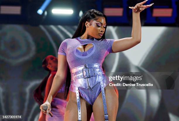 Megan Thee Stallion performs onstage during the 2022 iHeartRadio Music Festival at T-Mobile Arena on September 24, 2022 in Las Vegas, Nevada.