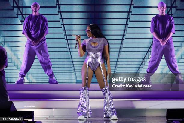 Megan Thee Stallion performs onstage during the 2022 iHeartRadio Music Festival at T-Mobile Arena on September 24, 2022 in Las Vegas, Nevada.