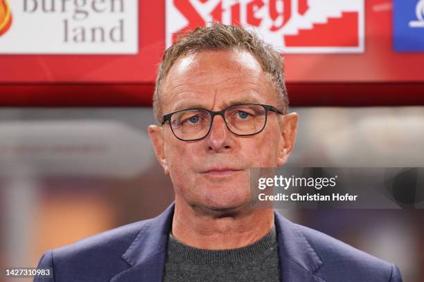 Ralf Rangnick, Head Coach of Austria looks on prior to the UEFA Nations League League A Group 1 match between Austria and Croatia at Ernst Happel...