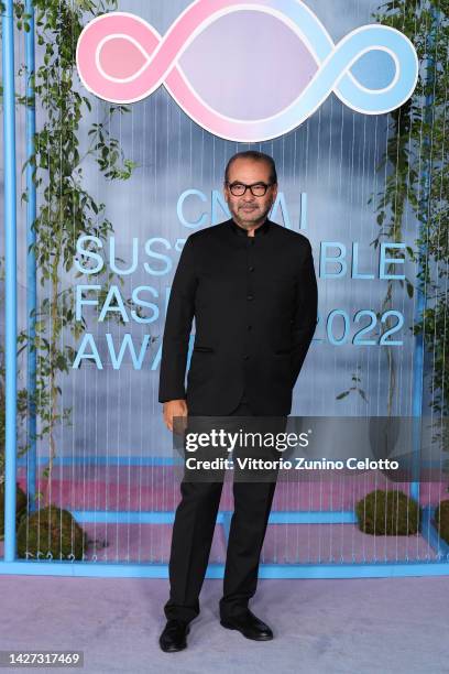 Remo Ruffini attends the CNMI Sustainable Fashion Awards 2022 pink carpet during the Milan Fashion Week Womenswear Spring/Summer 2023 on September...