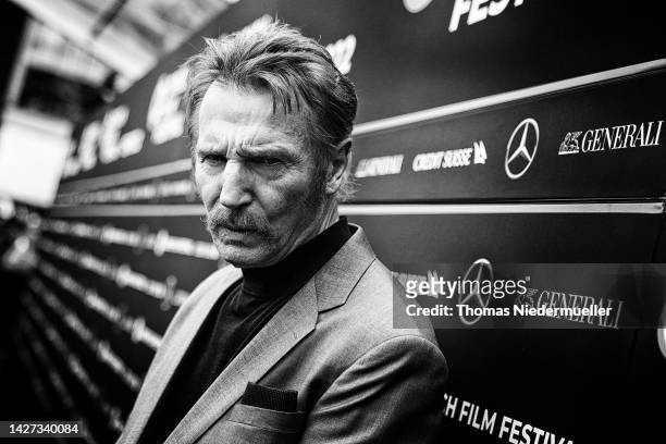 Liam Neeson attends the premiere of "Marlowe" during the 18th Zurich Film Festival at Kongresshaus on September 25, 2022 in Zurich, Switzerland.