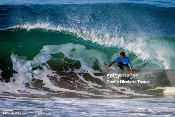 Leo Casal of Brazil surfs in Heat 3 of the Round of 80 at the Ballito Pro on July 2, 2023 at Ballito, Kwazulu-Natal, South Africa.