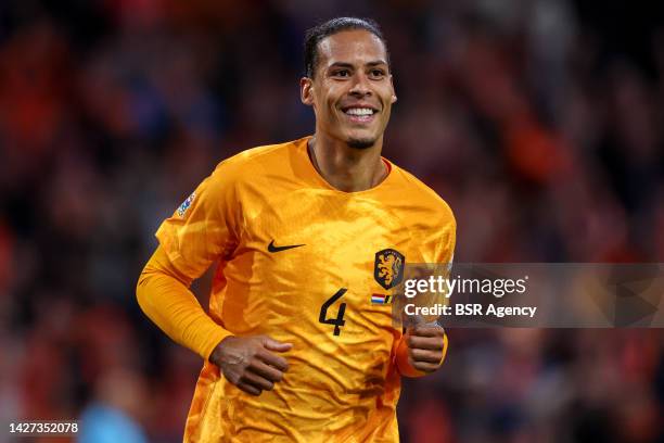 Virgil van Dijk of The Netherlands during the UEFA Nations League A Group 4 match between Netherlands and Belgium at Johan Cruijff ArenA on September...