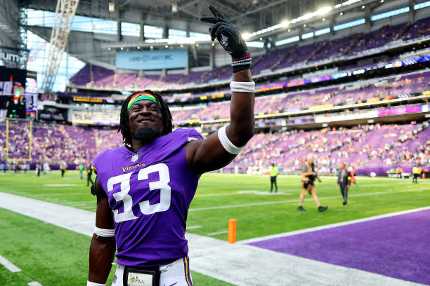 It's Time for the Vikings to Blow it All Up and Rebuild 2 Brian Asamoah II of the Minnesota Vikings acknowledges fans after their 28-24 win against the Detroit Lions at U.S. Bank Stadium on September 25,...