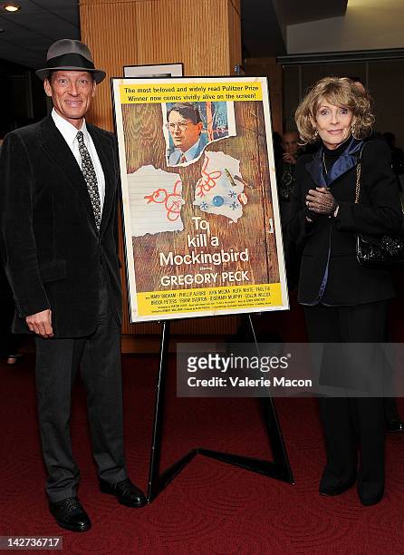 Anthony Peck and Veronique Peck attend The Academy Of Motion Picture Arts And Sciences Presents The 50th Anniversary Screening Of "To Kill A...