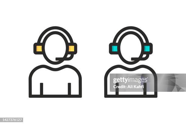operator customer service icon - admin assistant stock illustrations