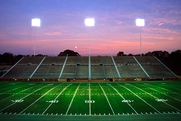 empty football stadium. - football stock pictures, royalty-free photos & images