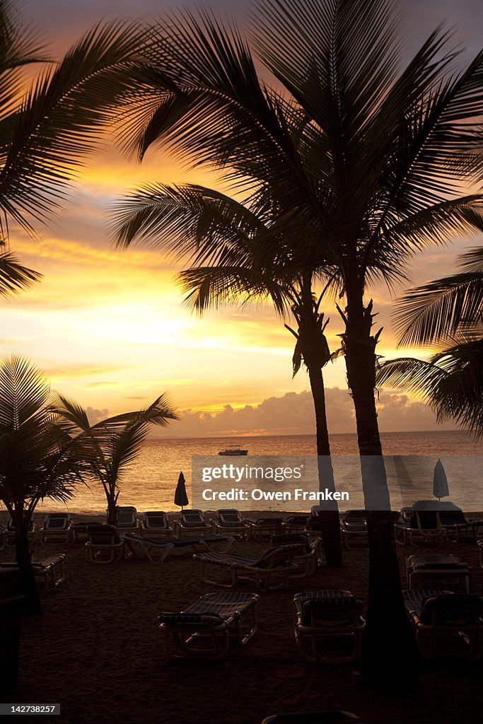 Sunset on Sosua beach