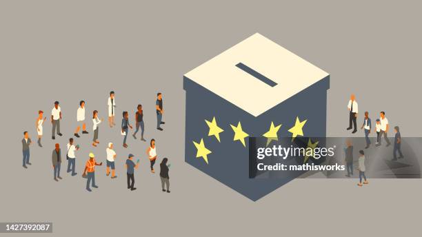 stockillustraties, clipart, cartoons en iconen met european union elections illustration - europese unie vlag