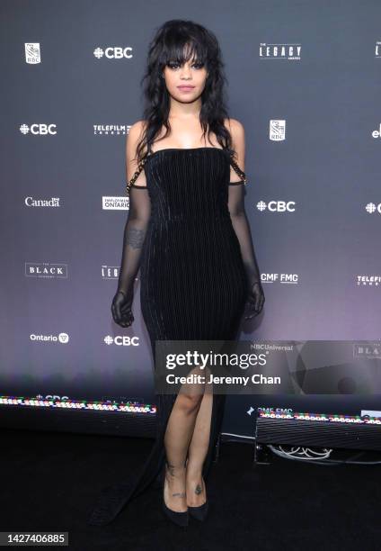 Fefe Dobson attends The Legacy Awards 2022 at History on September 25, 2022 in Toronto, Ontario.